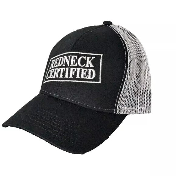 REDNECK Certified Trucker Hat Mesh Foam Snapback Retro Hipsters Embroidered - Picture 1 of 7